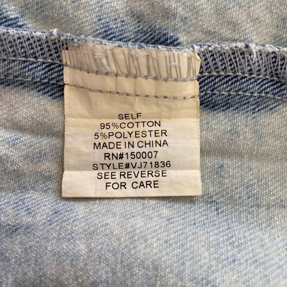 Veveret Rhinestone Studded Denim Jacket Cropped Distressed tie small dye style - Picture 11 of 16